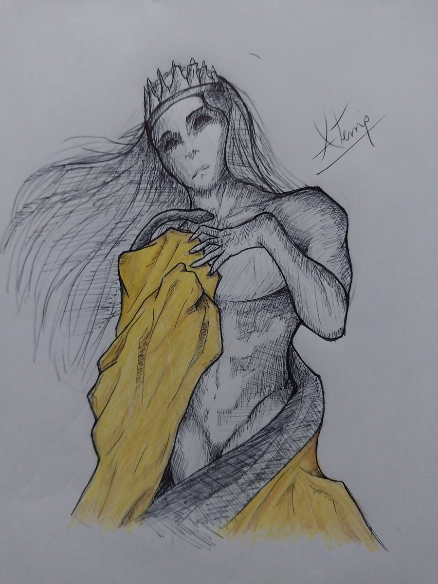 aremporal's tweet photo. Esse aqui é o Rei Amarelo de Fear and Hunger, não conheço muito do jogo mas curti o visual, oque acharam?
#fearandhunger #TheYellowKing #LeGarde #funger #art #traditionalart https://t.co/Yup0M7fB9l