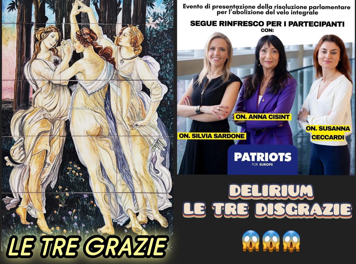 maeba29's tweet photo. @annacisint L'età avanzata ti annebbia la ragione.

In Italia MAI nessuna studentessa e andata a scuola indossando il Burqa o il Niqab.

I tuoi manifesti vanno bene per gli idioti, vecchia cialtrona.

Vai in pensione e non rompere più le palle, tu e le altre due galline starnazzanti. https://t.co/jB2W7sQKCo