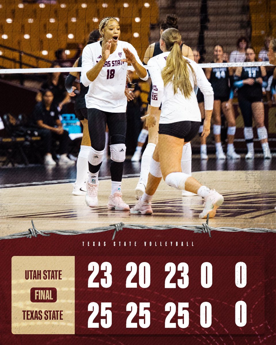 TexasStateVball's tweet photo. FIRST PAC-12 WIN IN PROGRAM AND SCHOOL HISTORY!!! 😤😤😤

#EatEmUp | #IMPACTFUL https://t.co/YbX3IIX1Xk