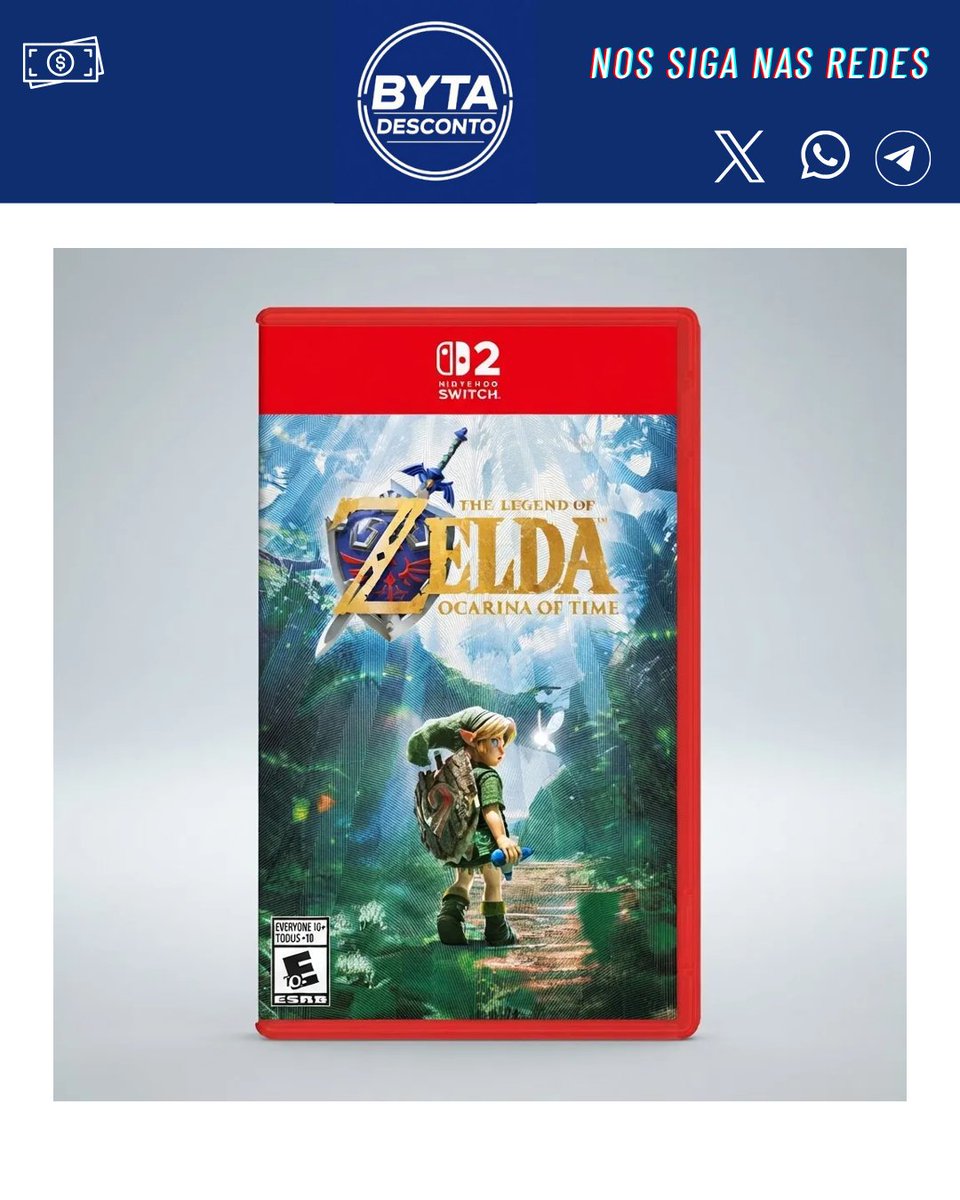 bytedesconto's tweet photo. 🎮 """OFERTA""" GAMER

The Legend Of Zelda Ocarina Of Time -jogo Switch 2 Pré Venda

💰 Preço: R$ 699

⭐ Destaque: (ULTIMAS UNIDADES)
🏪 Loja: Mercado Livre

👉 https://t.co/hAuVw44620

⚡ Preço sujeito a alteração a qualquer momento. https://t.co/bs7YjbzvdM