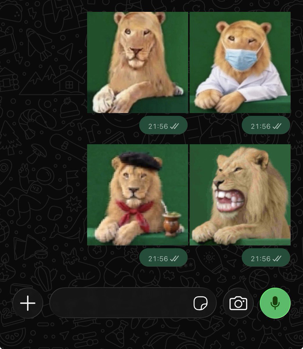 ibrunopietro's tweet photo. e eu e o joão que amamos essa figurinha do leão então criamos novas alternativas https://t.co/W194SM9U5n