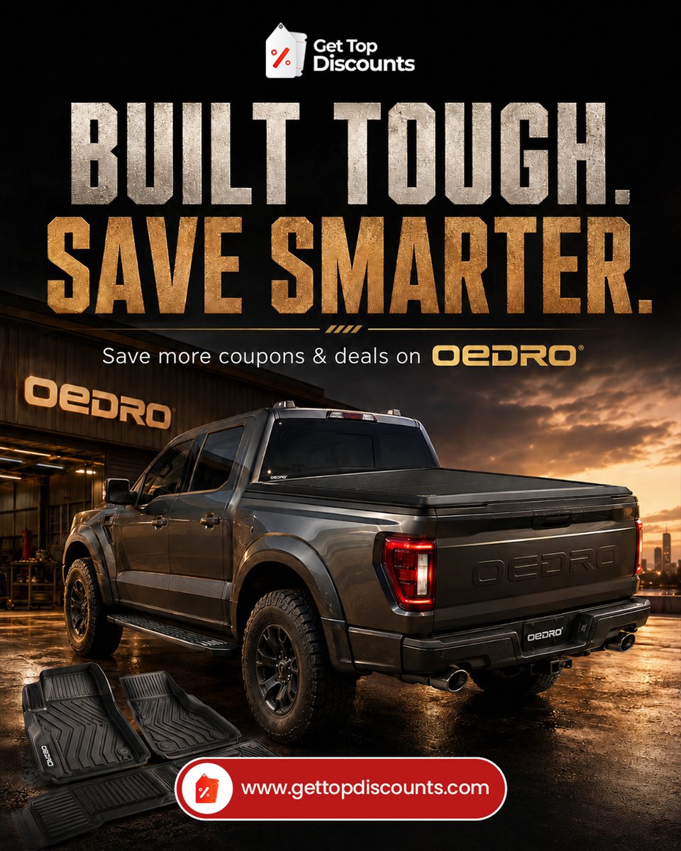 gettopdiscounts's tweet photo. Built tough, save smarter! Discover OEDRO deals on truck accessories, floor mats & rugged upgrades for your ride.
https://t.co/NJYVHanHGM
#OEDRO #TruckAccessories #AutoDeals #CarAccessories #FloorMats #OffRoadGear #SaveMore #GetTopDiscounts https://t.co/Iu2UOevCIN