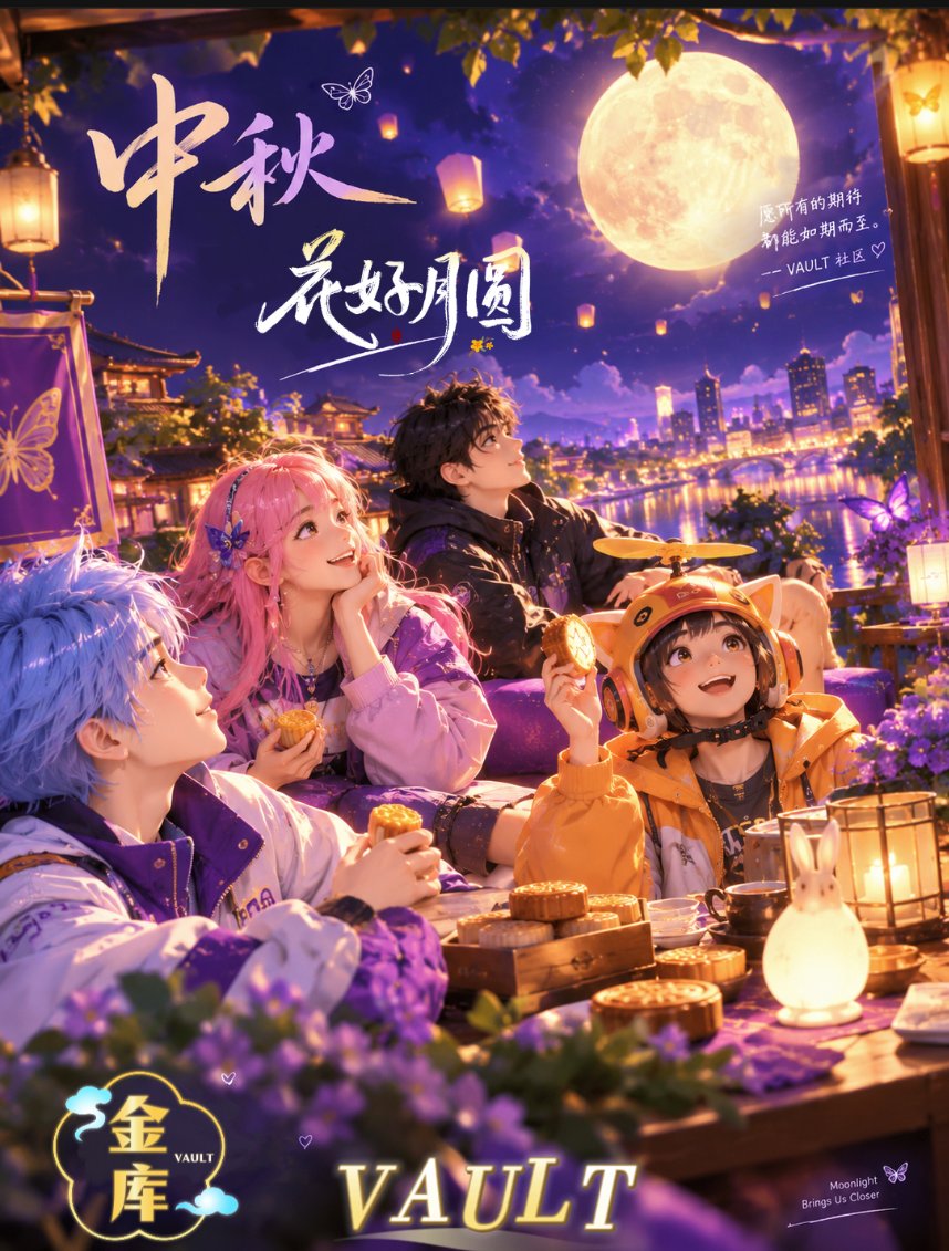 VAULT_BNB's tweet photo. 🌕 月圆之夜，刚好想起一路同行的人。

市场有周期，社区也有周期。
热闹会过去，低谷也会过去。
真正留下来的，
是那些愿意一起走、一起做、一起建设的人。

感谢每一位一直还在的朋友。
今夜赏月，明天继续 Build. 🦋

Happy Mid-Autumn Festival.
$VAULT https://t.co/HDEYxqq270