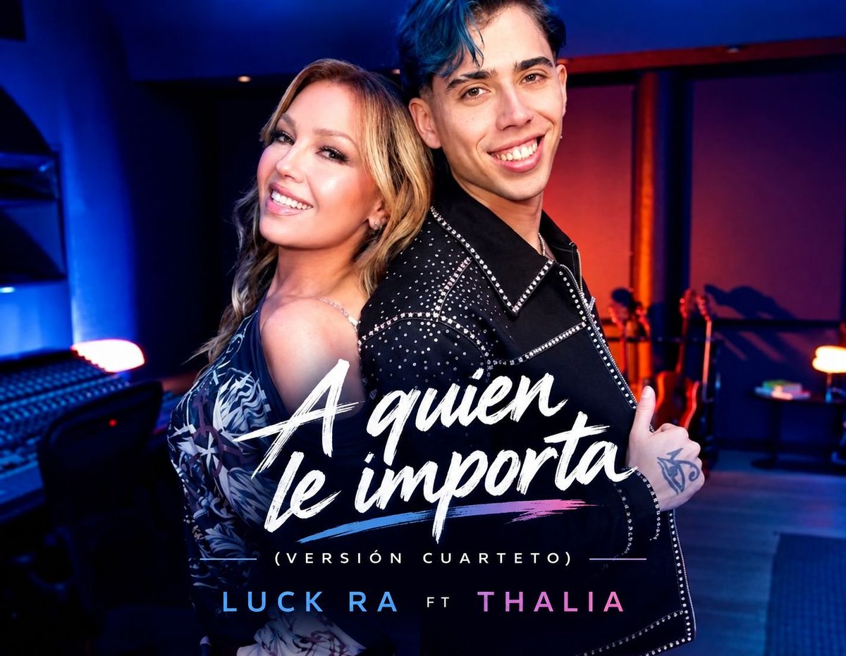 KeniaOsCredits's tweet photo. 🚨| Keninis!, ya se encuentra disponible la canción "A QUIEN LE IMPORTA (versión cuarteto)"  de @Thalia y @Luckraok 

Disponible en todas las plataformas digitales. 🔔

Sigue a @ThaliaData para más información 

Escucha la canción aquí 👇
https://t.co/uDjYPbMpCu https://t.co/RwL8ZM7h8x