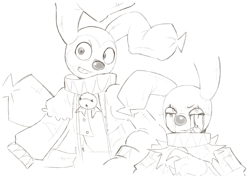 kikiferno's tweet photo. doodled show time and creepy clown
#dandysworld #looey https://t.co/Hi6wEnnhPF