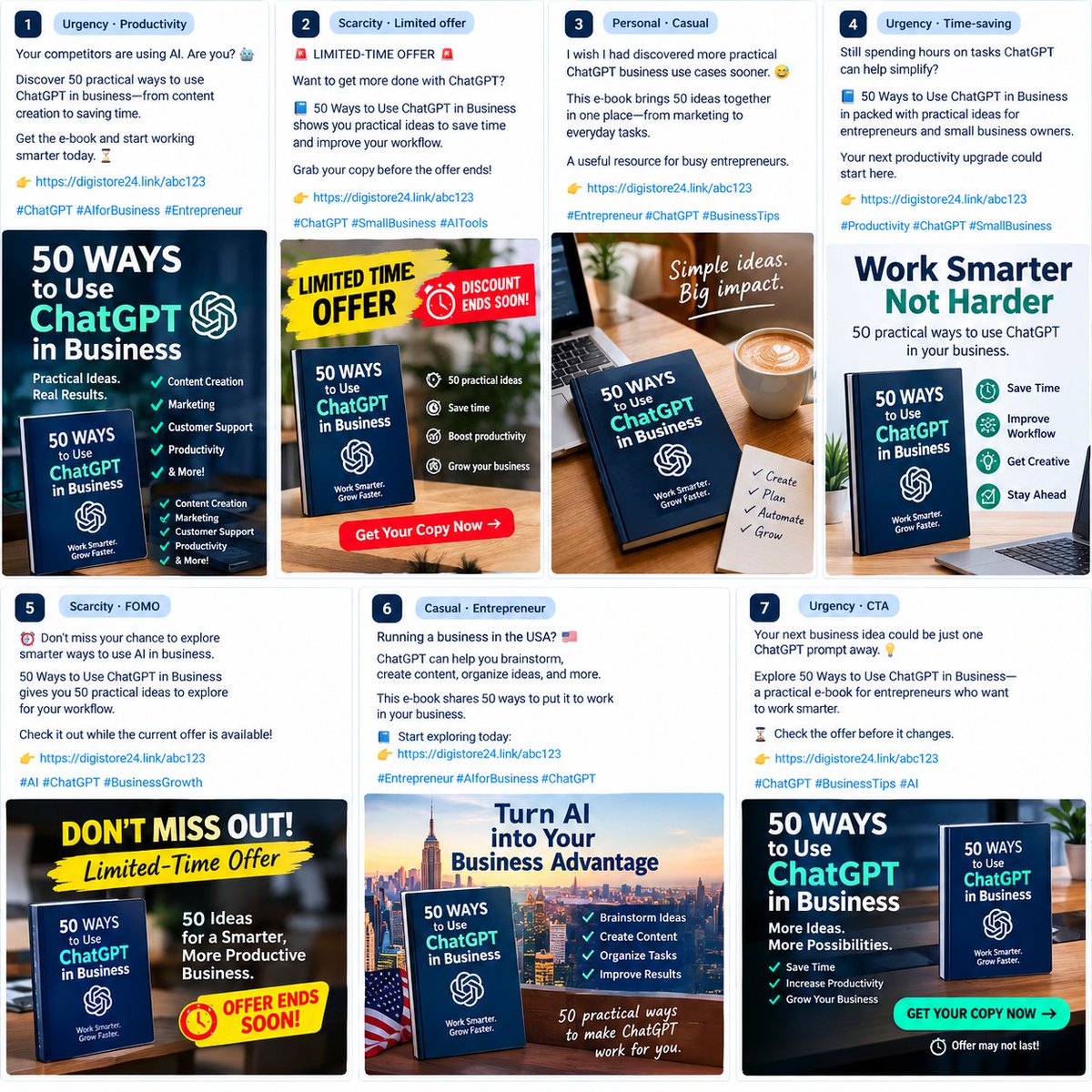 4nurulra's tweet photo. Still using ChatGPT only for basic questions?
There are 50 practical ways to use it in business—from content to productivity and daily workflows.
📘 Get the e-book and start putting AI to work.
⏳ Check the current offer: https://t.co/EmiTtPMvRJ
#ChatGPT #AI #Business #Entreprene https://t.co/4SfasI5xPw