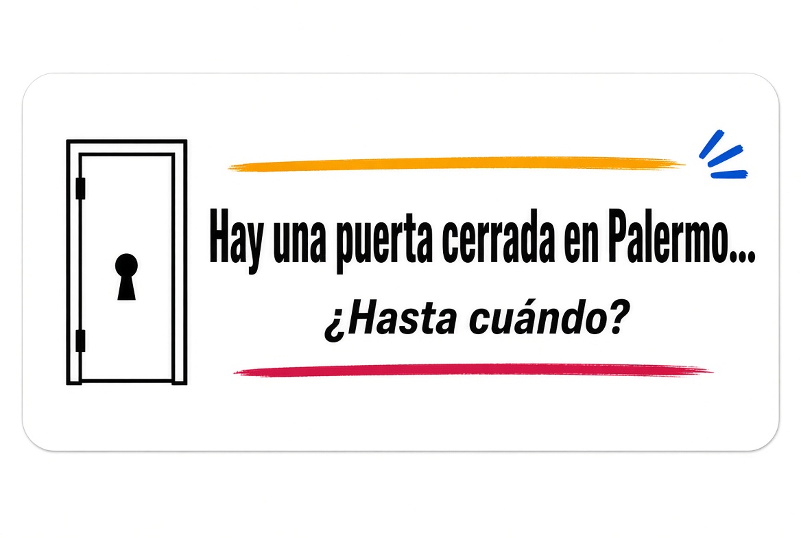 plataformaudarg's tweet photo. Hay una puerta cerrada en Palermo…
 ¿Hasta cuándo? https://t.co/DYSXcIkb78