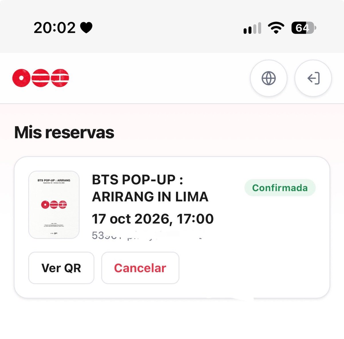 itjungkookgirl's tweet photo. pude reservar para mi mami y yo antes que ardiera troya https://t.co/j5AJNMaSkd
