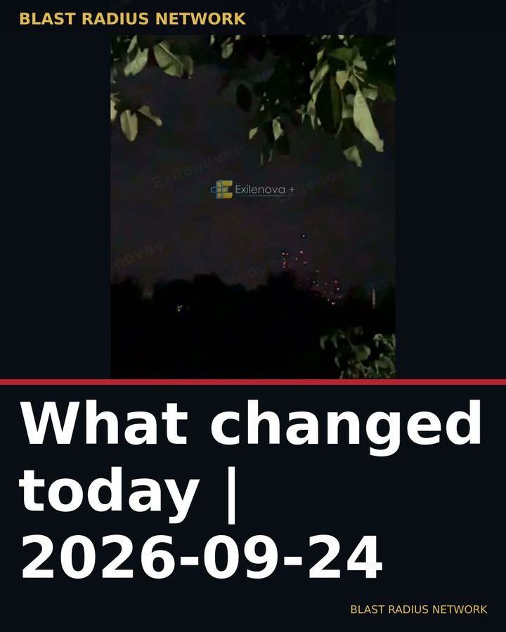 blastradiusnet1's tweet photo. 1. Locals in Voronezh reportedly say they are witnessing air defense systems firing and explosions. This information comes from a Telegram account with no official military attribution.

2. Reportedly, an SAF Akıncı drone shot down an RSF CH-95 drone using a Sungur AAM over North Kordofan, Sudan on September 24. This information comes from CombatFootage.

3. Reportedly, a UAV operator from Yemen's National Army, 8th Brigade of the 7th Emergency Division, conducted precision strikes by dropping mortar rounds on Ansar Allah vehicles in northern Al-Jawf Governorate.

What to watch next: Does follow-up imagery or an official update establish the extent of the reported damage?

See video here: https://t.co/TRLd6N5BVJ

Be part of Blast Radius Network. Explore our interactive world map, watch live news channels, and contribute your own story for review.

Stay Alert, Stay Informed, and Stay In The Blast Radius Network
https://t.co/sPNbfXtY1r