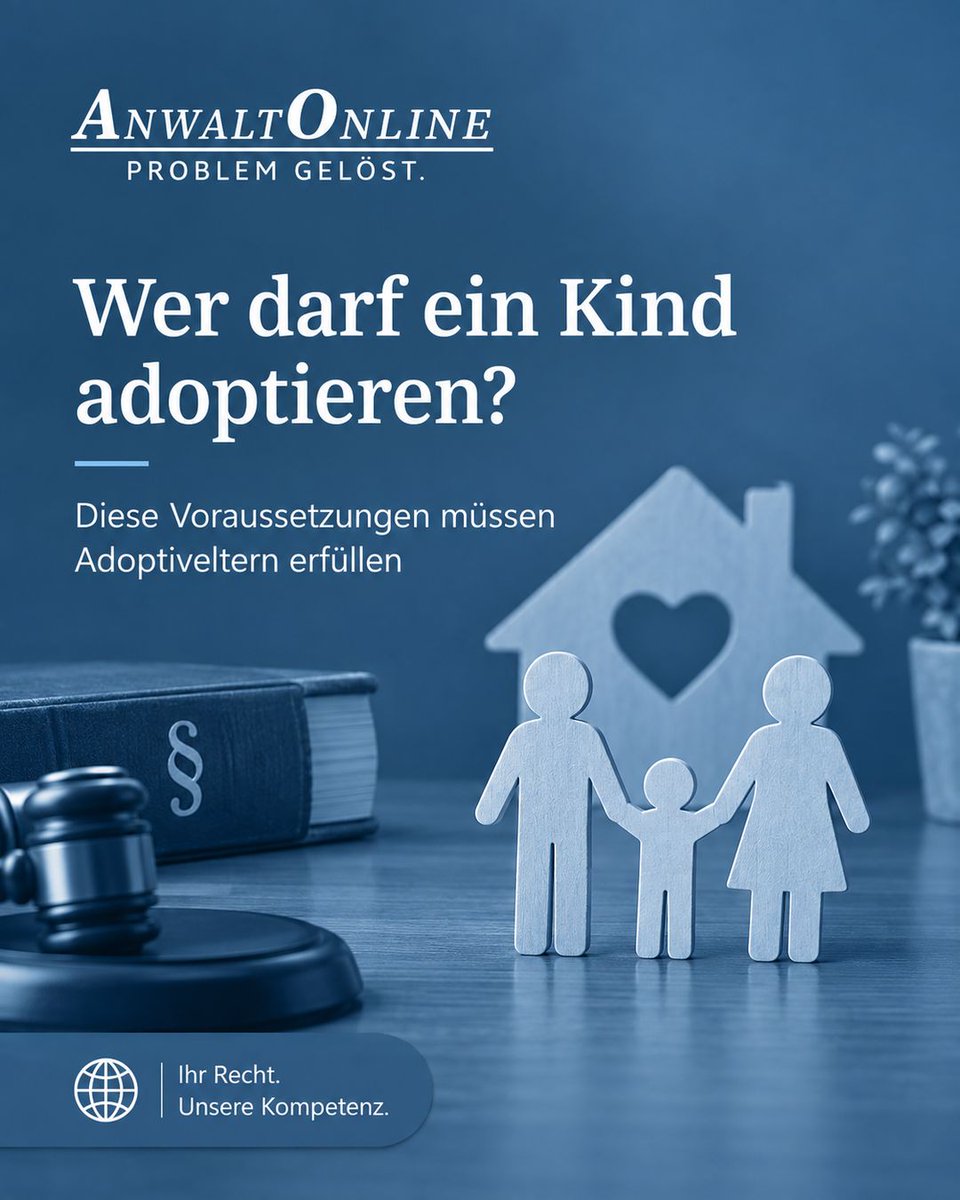 anwaltonline's tweet photo. Wer darf ein Kind #adoptieren? Diese Voraussetzungen müssen #Adoptiveltern erfüllen
Nicht jeder, der sich ein #Kind wünscht, kann es auch adoptieren. Wer als Adoptiveltern in Betracht kommt, ist im Bürgerlichen Gesetzbuch geregelt und hängt von …
https://t.co/fqgv1D9i50 https://t.co/SBYKVhiUN4