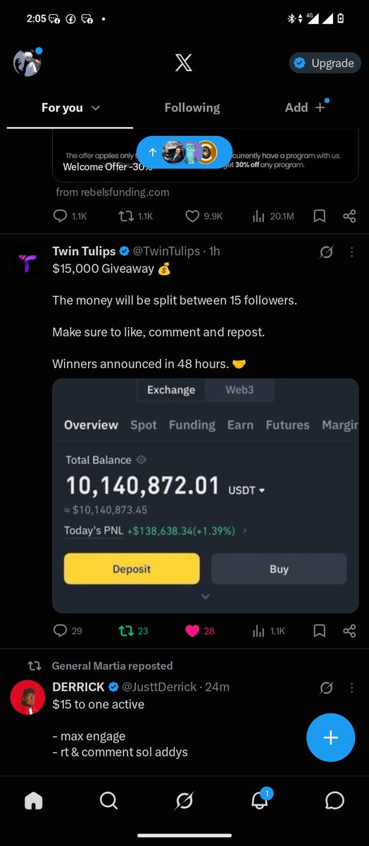 Efe_of_X's tweet photo. @TwinTulips Really wanting  onto this to mk me my week. Thanks big man more wins 🏆🏆

1051563977 binance uid 

sol addy  4qSgLepNMJEaEUr2KjkZ5LViZa6ndNgTrahg6s6uTLTf https://t.co/c1OMZHlCyi