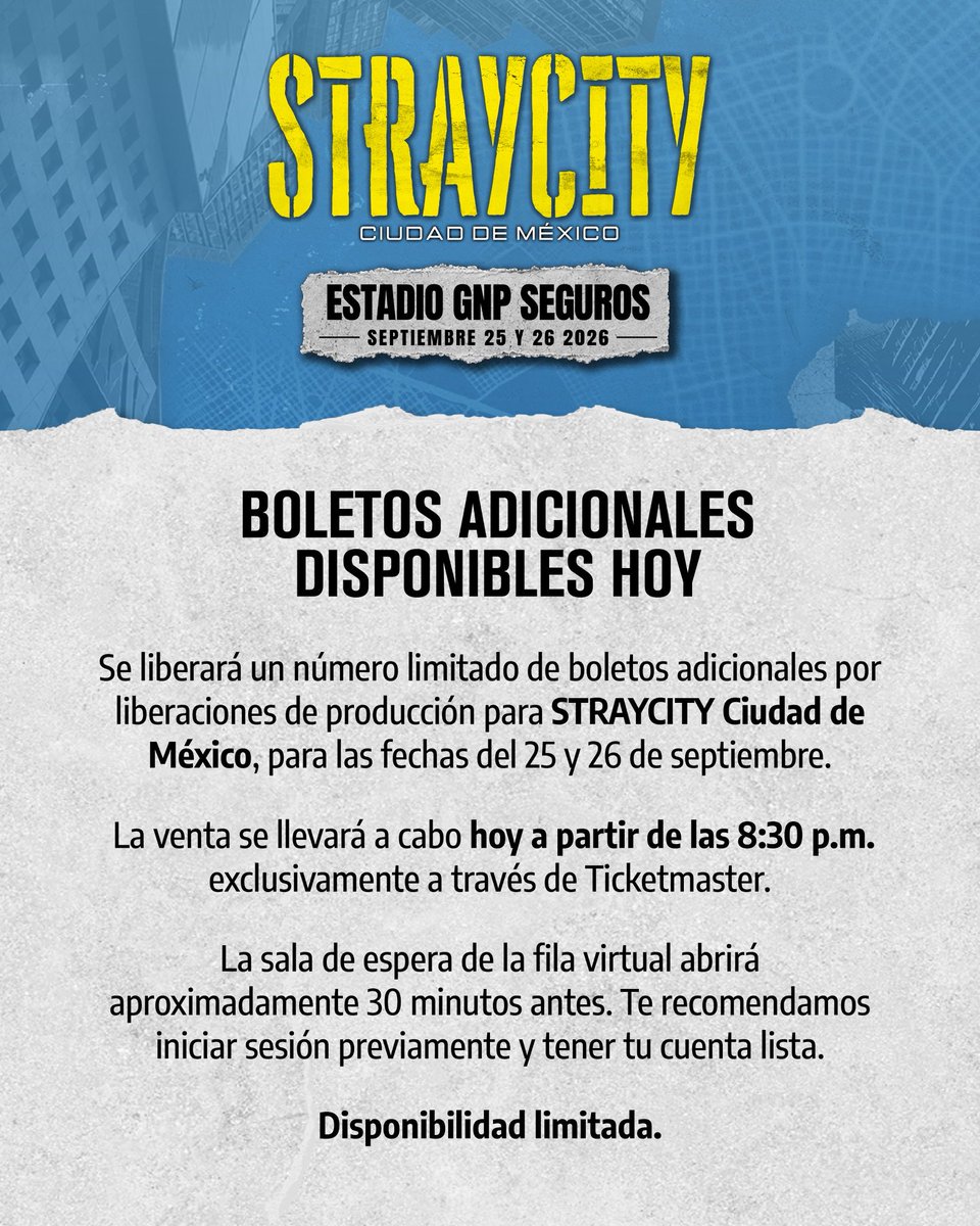 ocesa_kpop's tweet photo. Información importante sobre el STRAYCITY en Ciudad de México. https://t.co/uew7DgvVzz