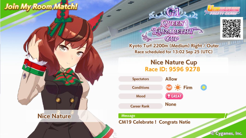 hermano_kojirou's tweet photo. In celebration of my oshi Nice Nature winning CM19, I'm going to host a lobby full of strong (and evil) Naties! Room ID: 95969278
https://t.co/80D8nB8kHG
#Umamusume #Game #Umamusume #RoomMatchOpen https://t.co/fxXfT1nwqJ