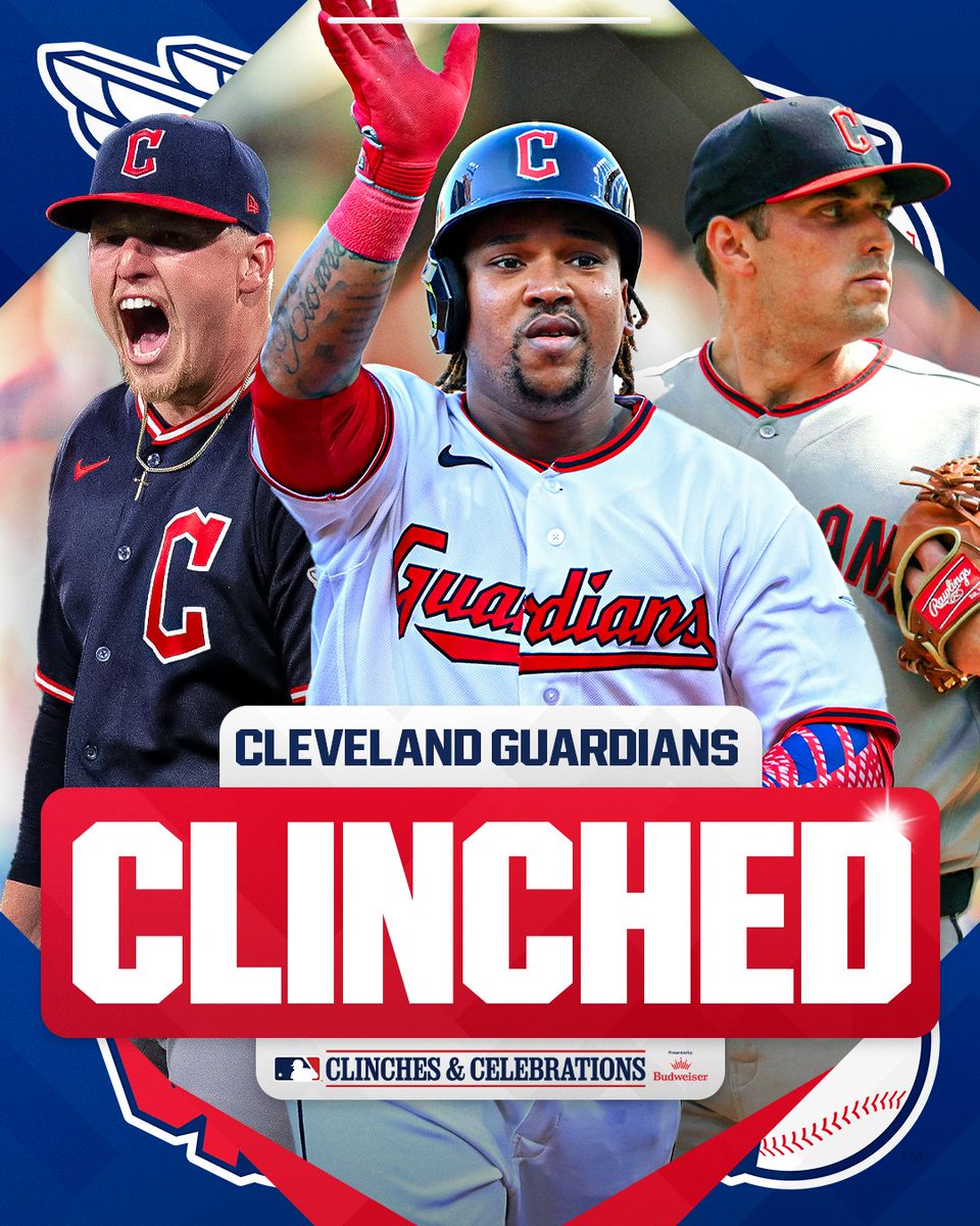 MLBNetwork's tweet photo. The @CleGuardians are going back to the Postseason! 👏 https://t.co/Svvlasi6Jl