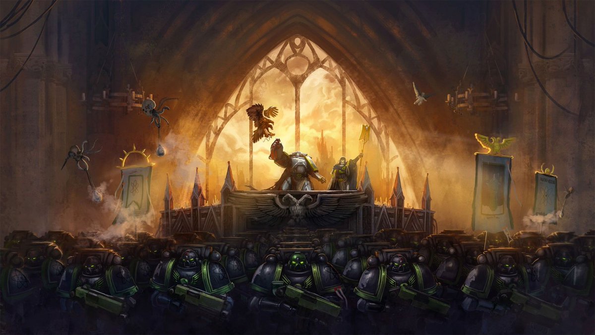 40KEternityGate's tweet photo. Angels Fissle's Chapel by Andrea Tarzia
(a-tarzia, skinny_coyote)
https://t.co/q9vBVoYIL3
#AdeptusAstartes #SpaceMarines #AngelsFissile #Cherubs #CyberConstruct #ServoSkulls #WarhammerArt #Warhammer #Warhammer40K #40K https://t.co/4yRnHQfbWv