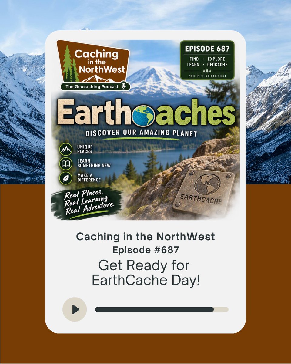 CachingNW's tweet photo. EarthCaches: no container, all geology. How do you find them and log them the right way? LANMonkey joins us for Episode 687. Live Thursdays 7PM PT. Listen, download, and share at https://t.co/Z3P74C2ZBE #Geocaching #EarthCache #PNW https://t.co/BuFINqdTKt