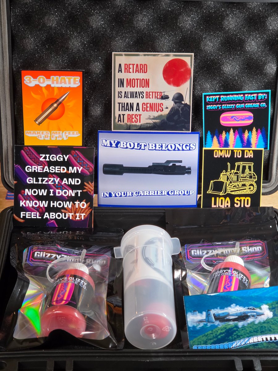 ZiggysGlizzy's tweet photo. Giveaway time is here!

I debated whether or not I should keep it sealed as a mystery, but, I couldn't help myself! 👌

On Tuesday, I'll draw a winner for:
2 bottles of the red stuff
3 sample bottles+stickers to share with your friends
1 protector capsule
7 stickers
All locked up in a hard case!

Ends 9/29/26 @ 5PM PDT, USA ENTRANTS ONLY.

Rules: You should already know, same as all of the previous! If you don't know ask for help in the replies!

GOOD LUCK!