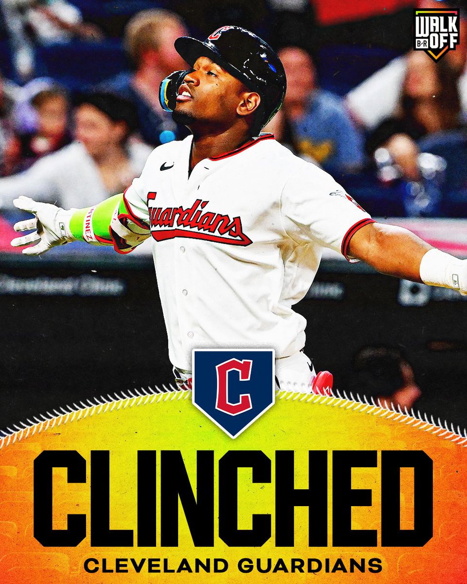 BRWalkoff's tweet photo. THE GUARDIANS CLINCH THEIR SPOT IN THE POSTSEASON 🤝‼️ https://t.co/sz2EbObsjV