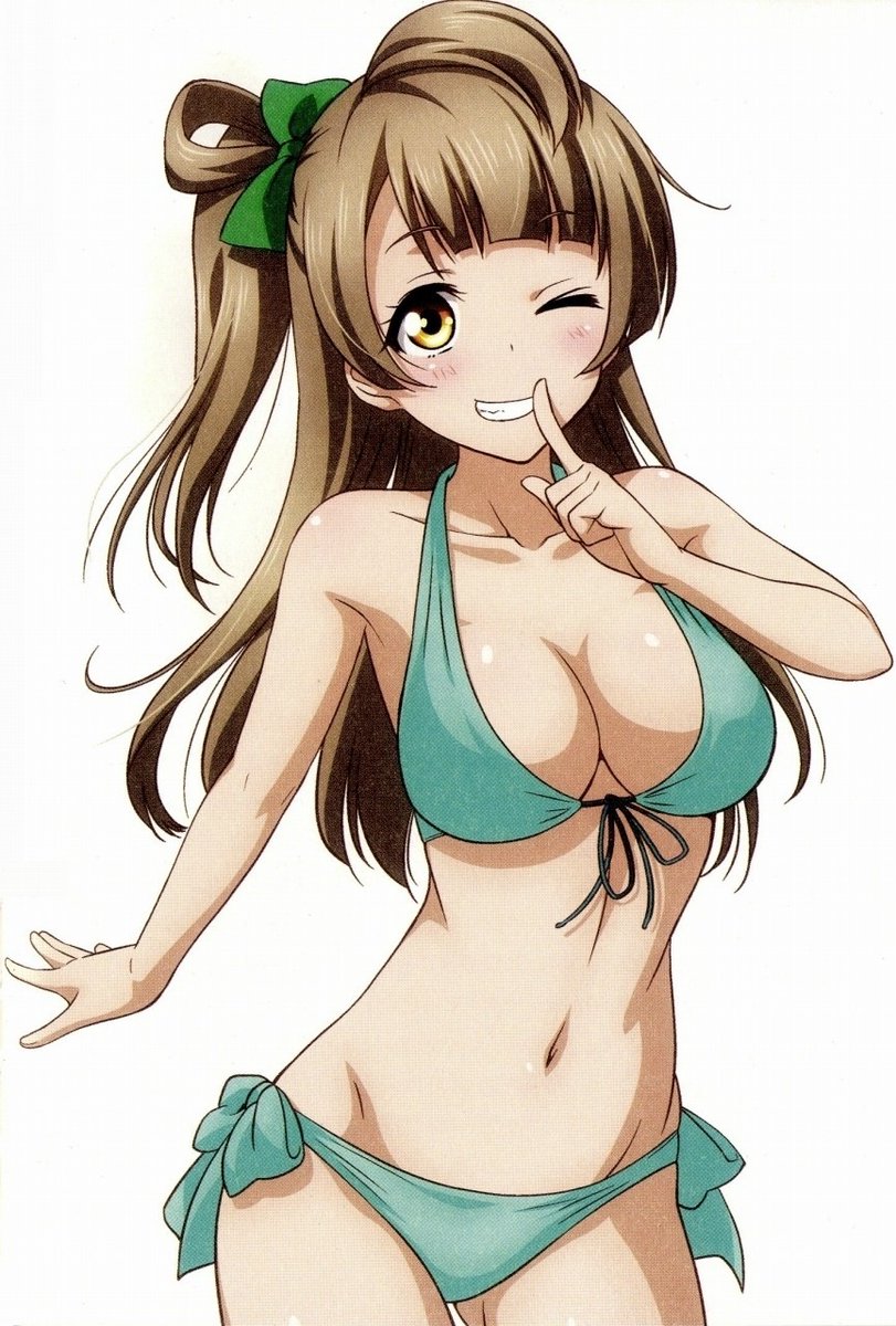 lovelivematocha's tweet photo. 【画像】ラブライブ！史上最高に叡智な公式絵と言えばｗｗｗｗｗ
https://t.co/a80bySYjuk

ことりちゃんのウィンク水着絵だよな

#lovelive https://t.co/cVsmbc81cZ