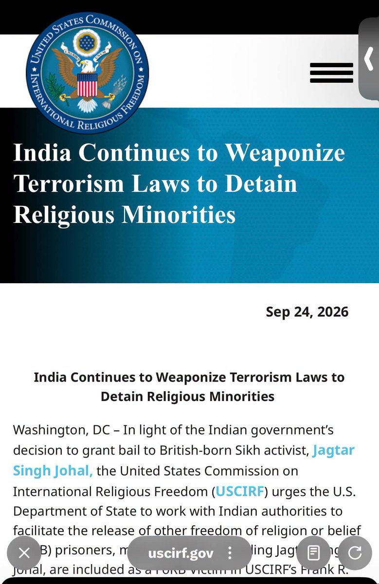 JohlRavinder's tweet photo. India took the most advantage of the 9/11 attack on America. To hide its human-rights abuses and the suppression of minority rights, it put everything under the banner of terrorism. It used the USA and the West to suppress minorities by calling them terrorists. For twenty five years, Western countries turned a blind eye to India’s crimes. Finally the world is waking up—especially Americans and the Five Eyes countries. India is not your friend. India is evil and must be Balkanized