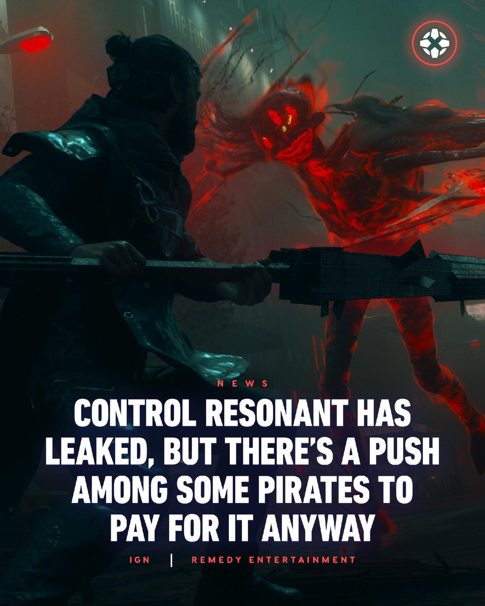 IGN's tweet photo. Video game pirates are making an effort to support Remedy, rallying the community to purchase Control Resonant after it was leaked. https://t.co/Gc0IocwLM6 https://t.co/9h6TWM49pO