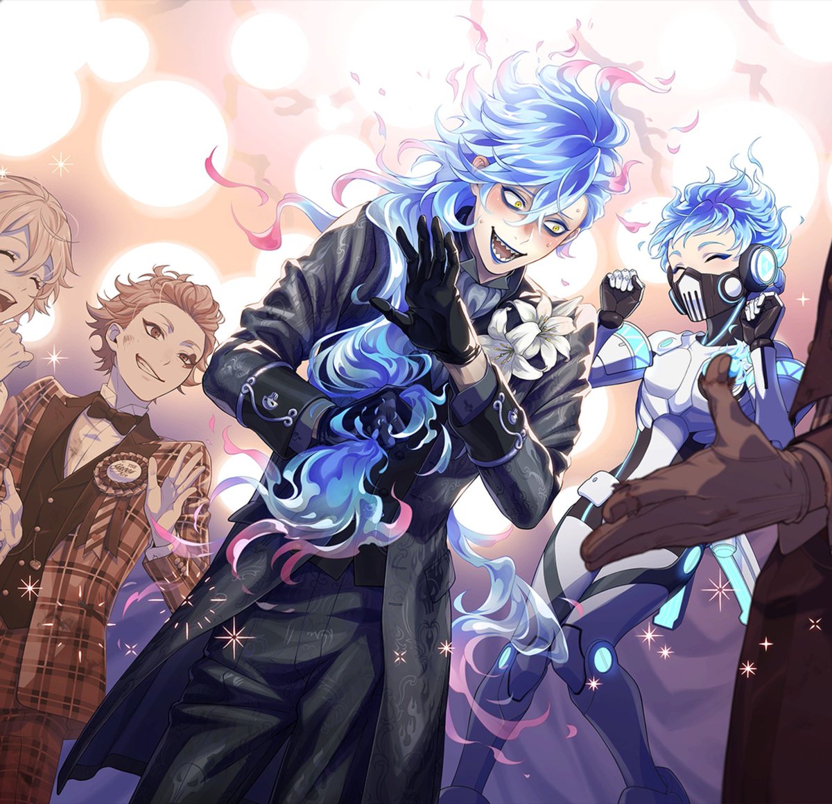 k1ttenluvs's tweet photo. I don't think we talk about how pretty Idia looks in this card??? The blush?? The beautiful suit??? THE EYESHADOW??? THE PINK ON HIS HAIR??? HIS CUTE EXPRESSION??? LIKE??? 😿😿😿😿 Sevens take 100 years from mei's life n give them to her https://t.co/z9aLktQcm5