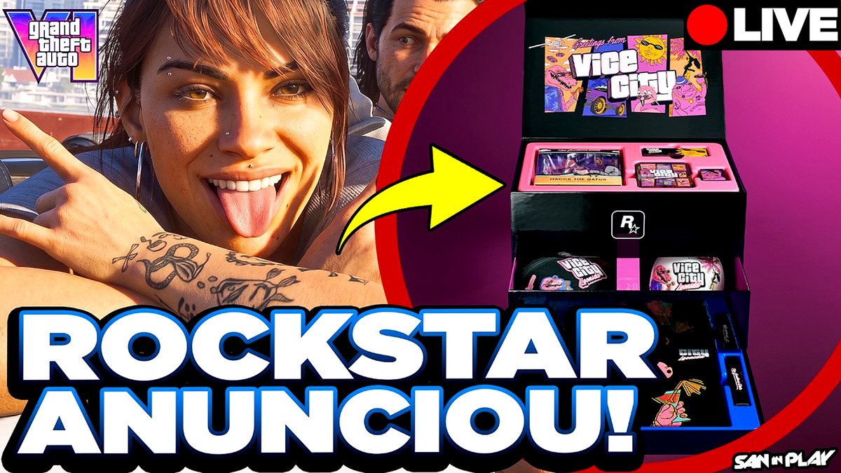 DjSan_'s tweet photo. To aqui AO VIVO comentando as novidades sobre a Ediçao de Colecionador do GTA 6 que foi anunciada hoje pela Rockstar Games..
Vem curtir com a gente e conversar sobre as novidades do game 😎
#gta6 #gta6news #gta6leaks #rockstargames #saninplay https://t.co/gt8hf4VNrb