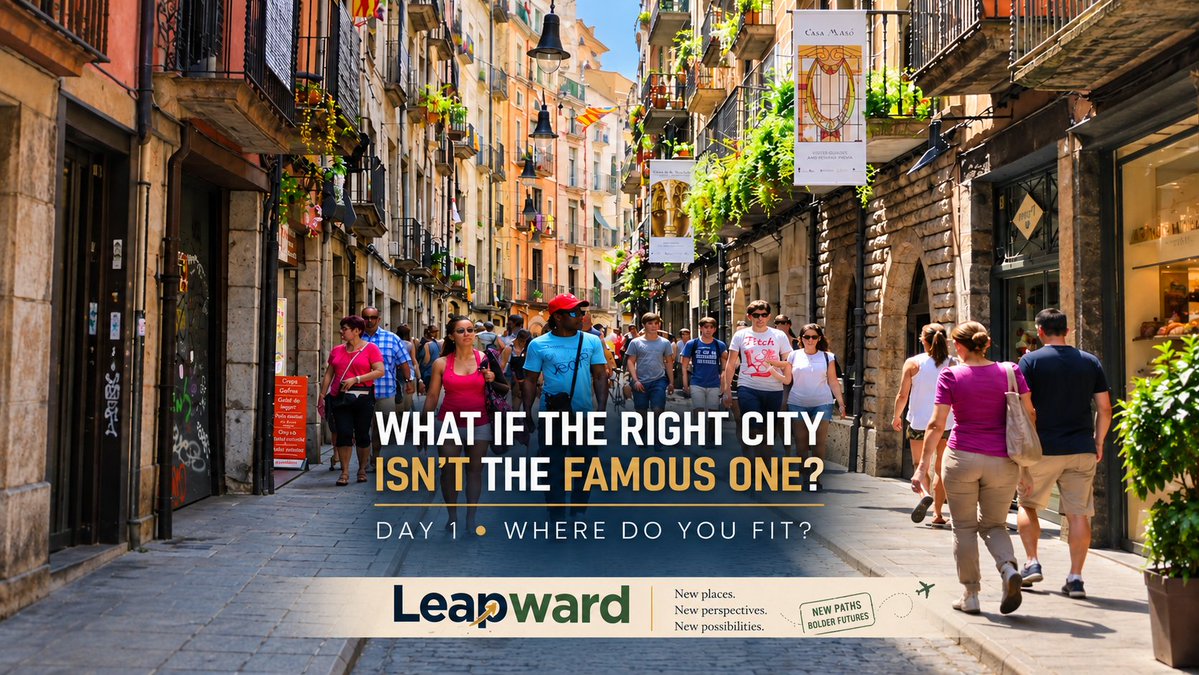 LeapwardApp's tweet photo. What if the city that fits you best isn’t the one everybody talks about? ✈️

Madrid. Barcelona. They’re the obvious choices in Spain. But what about Valencia?

Day 1 of our 7-Day #WhereDoYouFit Challenge:

Would you consider a less-obvious city if it fit your life better? https://t.co/DHausnhRuV
