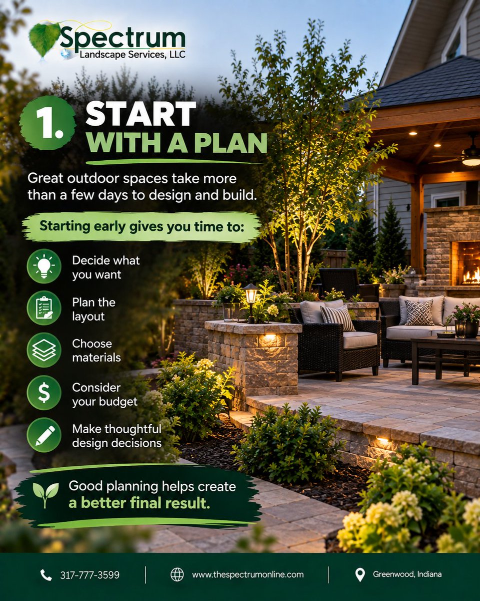 spectrumscapes's tweet photo. 🏡 Your dream backyard starts with a plan.

Thinking about a new patio, fire feature, outdoor kitchen, lighting, or landscaping? 
What would you add first? 👇

#BackyardDesign #OutdoorLiving #Landscaping #SpectrumLandscapeServices #PatioDesign #FirePit #Hardscaping #BackyardIdeas https://t.co/09xScJ9mCn