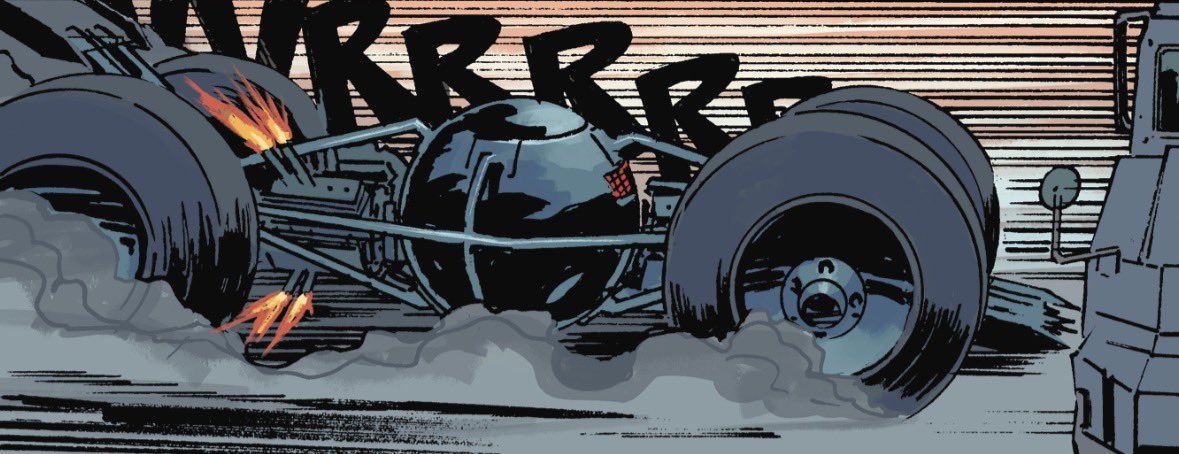 AbsoluteBatsy's tweet photo. Written Starter
   for @themysteryart 

 The streets were crazy as more of
 black mask men. We’re in a huge high speed chase the Batman was zooming fast inside Batmobile. While the GCPD followed after him. https://t.co/QTIozRAYkw