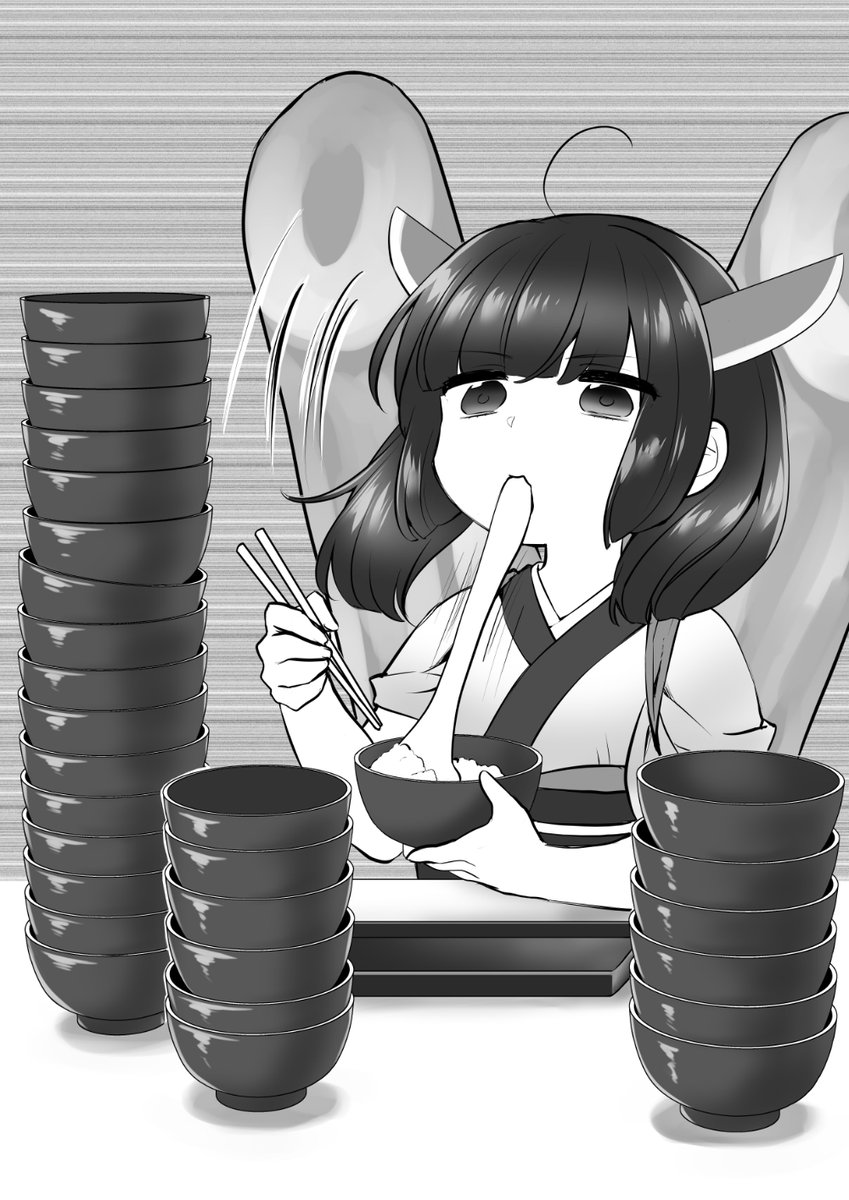 t_zunko's tweet photo. ずんだ餅をわんこそば並みに食べるきりたん(σ･з･)σ #食欲の秋 https://t.co/gtKwWRTgLN