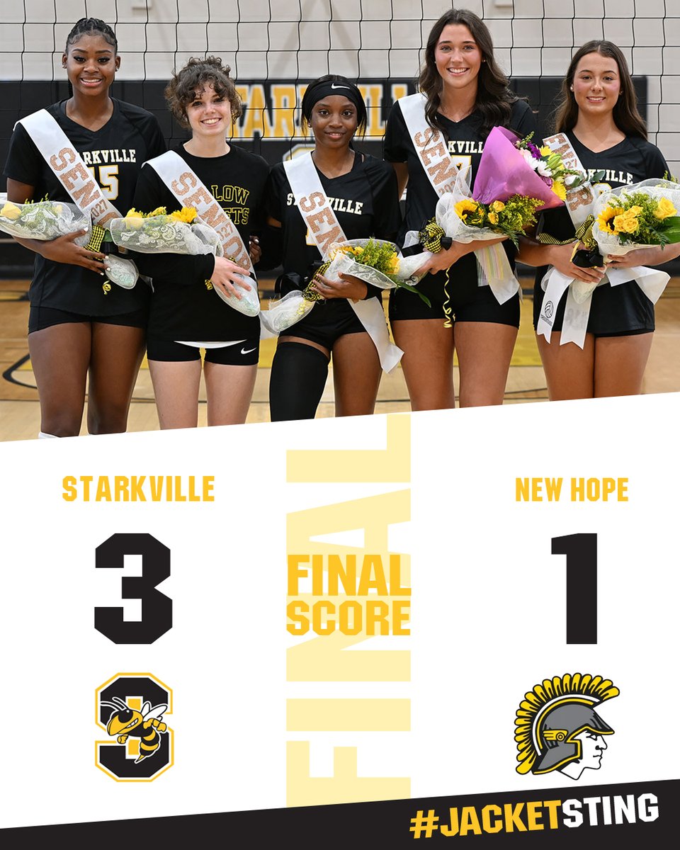 STKJackets's tweet photo. JACKETS WIN!!! This one is for the Seniors!!! Starkville concludes the regular season next Thursday at NE Lauderdale!
#JacketTown | #JacketSting https://t.co/fzLn2fVO6Z