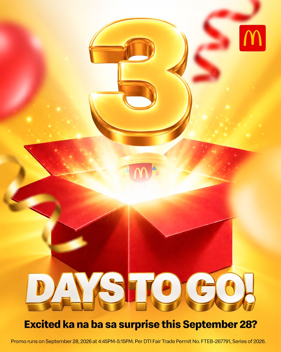 McDo_PH's tweet photo. Feeling namin, excited na kayong malaman ang surprise ng McDo. 🤭❤️💛 
#McDoAt45 https://t.co/qaUaXYVBhl