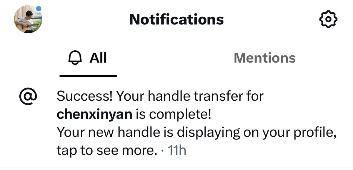chenxinyan's tweet photo. Lmao the inactive handle transfer request worked https://t.co/5U9Oodo0UB