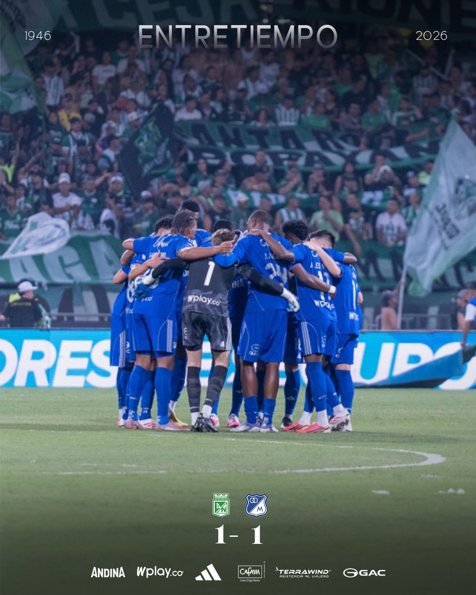 MillosFCoficial's tweet photo. ⏱ 45' Termina la primera parte. ¡VAMOS MILLONARIOS! 🔥⚽Ⓜ️

🇳🇬 1 – 1 Ⓜ️ | #NACvMFC https://t.co/5jx83Ev3pY