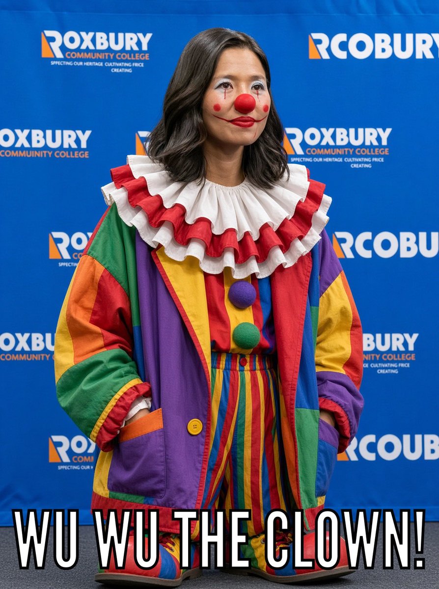 PJPfreedom's tweet photo. Who needs Bozo when you have Wu Wu the Clown?! The Queen BITCH of Boston! https://t.co/4DkkpCtrcn