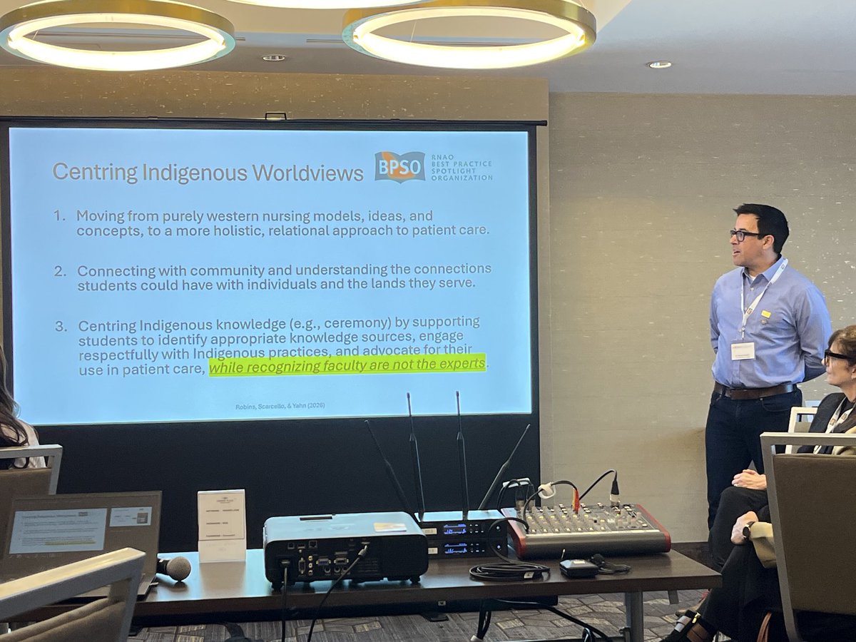 GraceSuvaRN's tweet photo. Indigenous-focused #BPSOs bring a distinct lens to #BPSOSymposium using Two-Eyed Seeing to advance culturally safe and effective BPG implementation #IndigenousHealth @RNAO @JanetCheeRNAO @KHansonRNAO @DorisGrinspun https://t.co/omu4C7wHIh