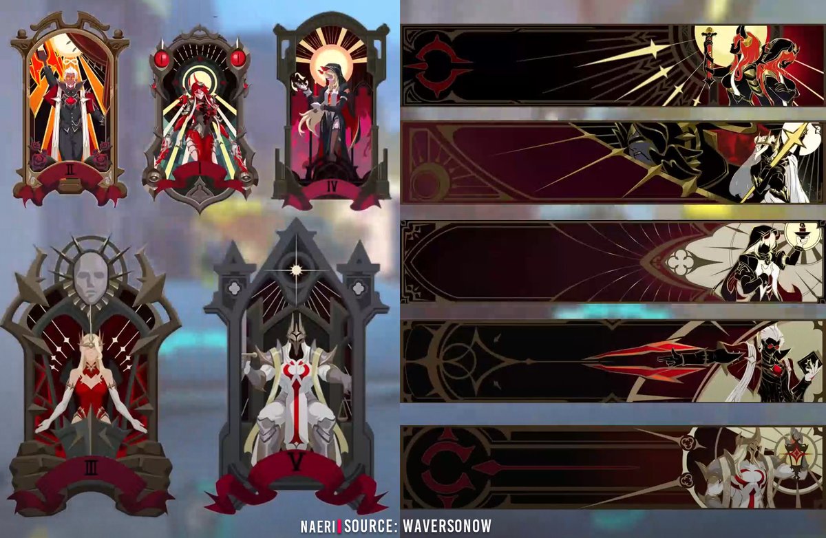 OverwatchNaeri's tweet photo. New #Overwatch Shion, Kiriko, D.Mon, Emre, and Reaper Skins Tarot Card Cosmetics 🃏

The upcoming Tarot Destiny-themed skin spray and profile card have been revealed. https://t.co/TBFU6kaI0u