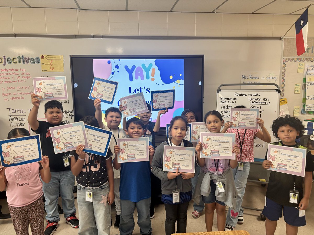 MrsRomero22's tweet photo. Recognizing my amazing EB students with meets or masters on their first Reading LCP! ✨ Excelling in English, Spanish, or mastery in both, their hard work and dedication  make us so proud. Learning in two languages is a superpower! ❤️#Biliteracy #StudentSuccess @ReedAcad_AISD https://t.co/i8Q9E7Xvbs