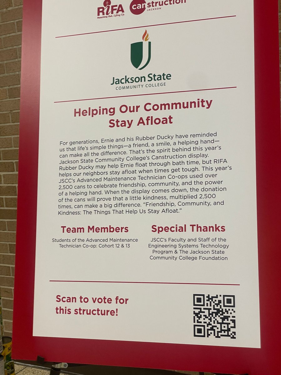 JSCC_main's tweet photo. Our RIFA Canstruction team once again took home the trophy for “Best Use of Labels” for this year’s design.

Congratulations to the entire team for another great year for a great cause! https://t.co/N81MANkknb