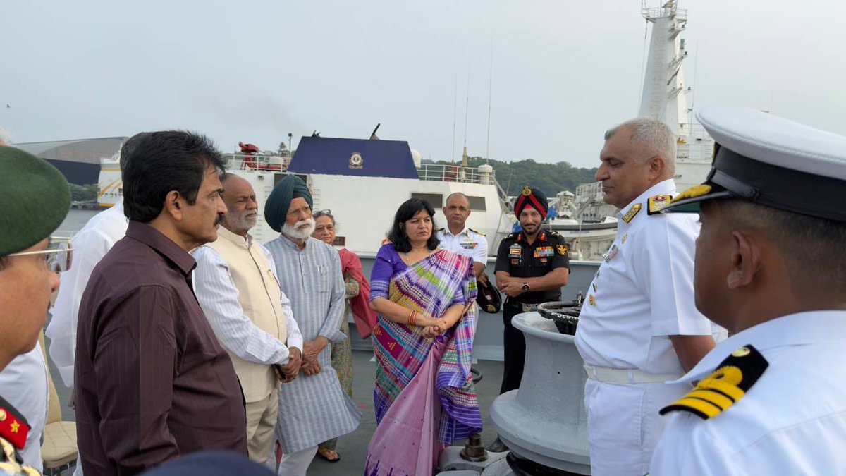 AprajitaSarangi's tweet photo. All in a Day- Yesterday ..

Along with my esteemed colleagues of PUBLIC ACCOUNTS COMMITTEE of the Parliament, I had the privilege of visiting INS Hansa, the Naval Establishment, at Goa .

We met officials from the Ministry of Defence and the Naval Establishment. In presence of C & AG officers, we discussed various audit related issues pertaining to the Naval Establishment. I spoke on the need for proper planning and monitoring of all infrastructure works.

Also, we had the pleasure of seeing the operation of P81 Aircraft & the MIG 29 K Aircrafts.

Besides, we went to INS Mormagao and onboard this indigenously made ship, we tried to understand the functioning of its various aspects.

Indian Naval Officers, with whom we interacted, impressed us with their high level of work ethics,the spirit of dedication for the nation and their tremendous ability to work in tough conditions.

I salute the 🇮🇳 Indian Navy. 
Proud of it.

It was a great learning experience for me- yesterday.

@PMOIndia 
@rajnathsingh 
@kcvenugopalmp
