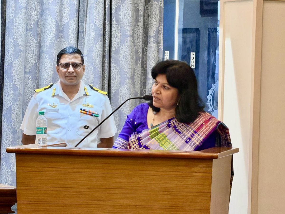 AprajitaSarangi's tweet photo. All in a Day- Yesterday ..

Along with my esteemed colleagues of PUBLIC ACCOUNTS COMMITTEE of the Parliament, I had the privilege of visiting INS Hansa, the Naval Establishment, at Goa .

We met officials from the Ministry of Defence and the Naval Establishment. In presence of C & AG officers, we discussed various audit related issues pertaining to the Naval Establishment. I spoke on the need for proper planning and monitoring of all infrastructure works.

Also, we had the pleasure of seeing the operation of P81 Aircraft & the MIG 29 K Aircrafts.

Besides, we went to INS Mormagao and onboard this indigenously made ship, we tried to understand the functioning of its various aspects.

Indian Naval Officers, with whom we interacted, impressed us with their high level of work ethics,the spirit of dedication for the nation and their tremendous ability to work in tough conditions.

I salute the 🇮🇳 Indian Navy. 
Proud of it.

It was a great learning experience for me- yesterday.

@PMOIndia 
@rajnathsingh 
@kcvenugopalmp