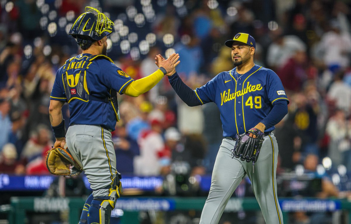 Brewers's tweet photo. 100 wins down, but our work’s just beginning https://t.co/D8BJfSOkJF