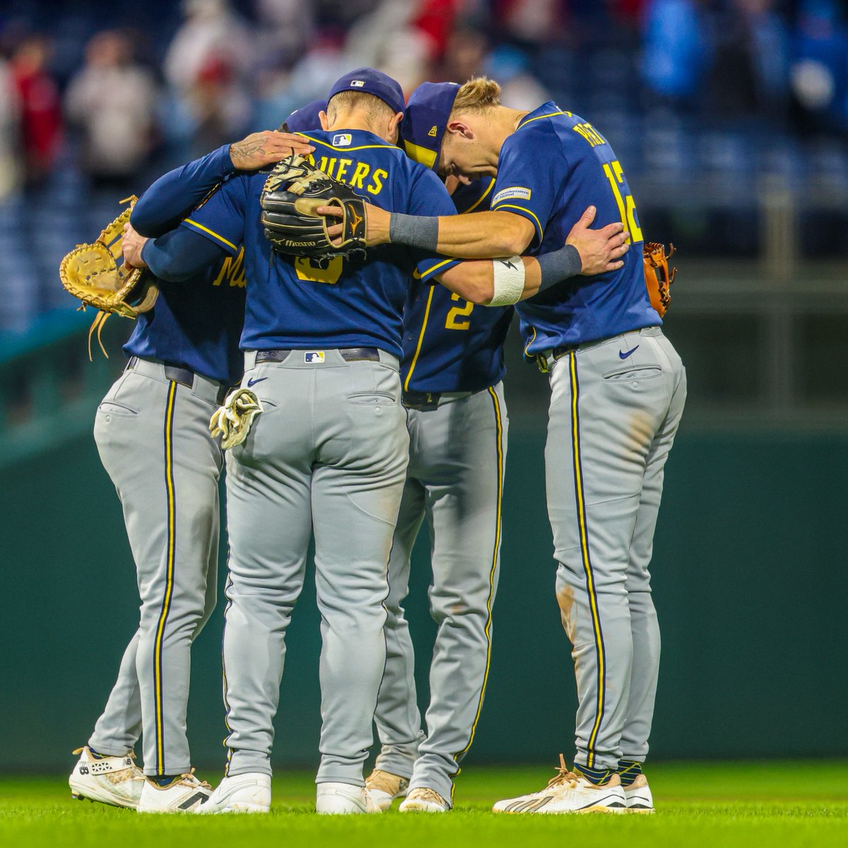 Brewers's tweet photo. 100 wins down, but our work’s just beginning https://t.co/D8BJfSOkJF