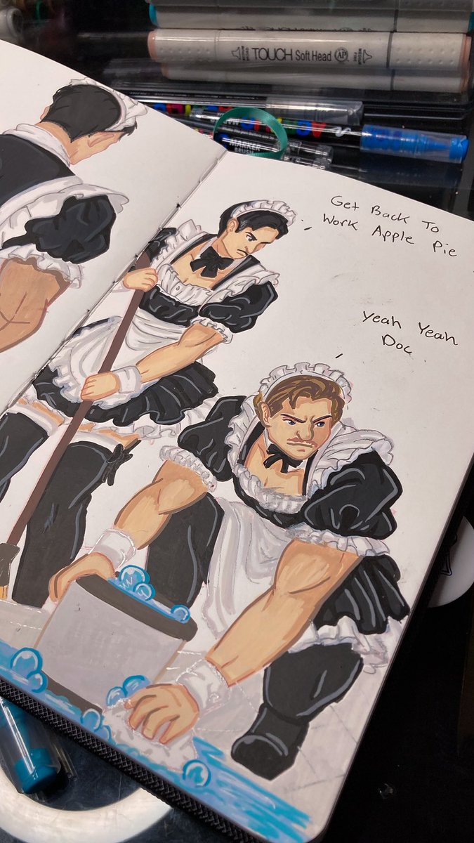 Bridoesstuff1's tweet photo. Maid Dempsey - Sorry y’all this is my first Dempsey ever ik he looks chopped forgive meeee #art #richtofen #dempsey #callofdutyzombies #callofdutyblackops https://t.co/zxg5KcoqMc