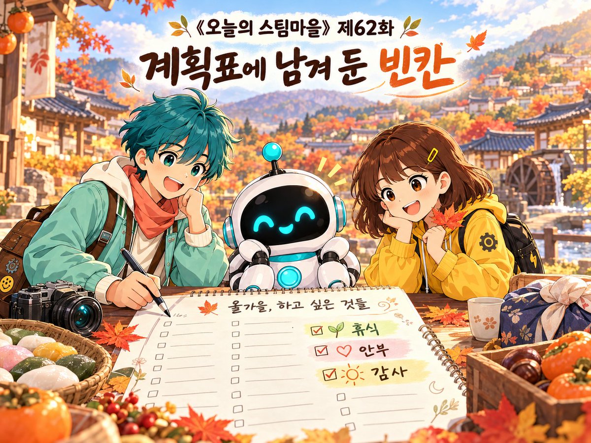 iamjanginjeong's tweet photo. [《오늘의 스팀마을》 제62화 — 계획표에 남겨 둔 빈칸]
https://t.co/yAU5y7iXLm

하지만 오전이 지나기도 전에 세 친구의 속도는 눈에 띄게 느려졌습니다. 계획은 가득했지만 하루가…

#steemtoon #steemit #스팀잇 #웹툰 #AI스토리텔링 #오늘의스팀마을 #스티미언 #AI웹툰 @steemit $steem https://t.co/E28axR6Azh