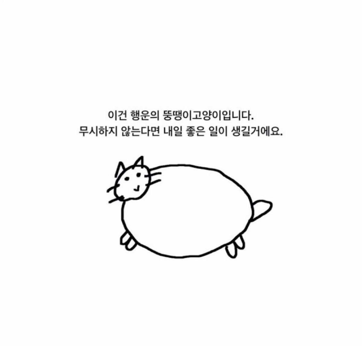 wendy_cw96's tweet photo. 이건 행운의 뚱땡이고양이입니다
무시하지 않는다면 내일 좋은 일이 생길거에요 https://t.co/tHExlOz84D