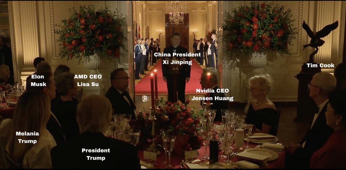 SuperinuOG's tweet photo. You think these people are all gonna sit at a table together for 3 hours and Trump isn’t gonna make them talk about how great the name change $SI is https://t.co/ZVcRWc8L2K