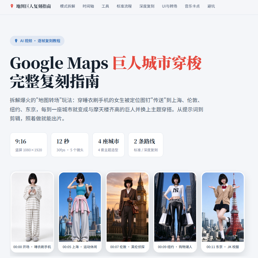 yaoysc123's tweet photo. 抖音 @陶阿狗君 带火的 "Google Maps 地图转场" 玩法完整拆解流程
https://t.co/6mC6iYVNRT https://t.co/bNwoKLOddH