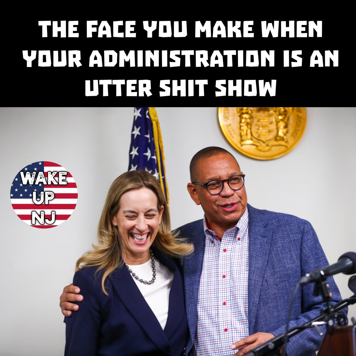 wakeupnj's tweet photo. The face you make when your (Mikie Sherrill) administration is an utter shit show

New Jersey Deserves Better https://t.co/syAYu6uEr8